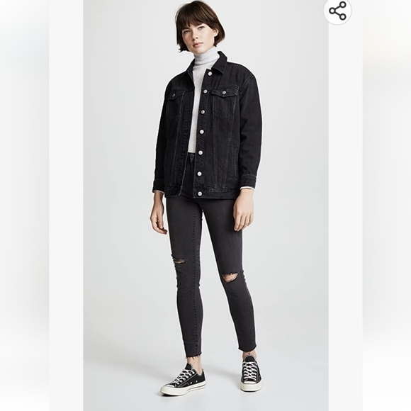 Madewell 9-Inch High Waist Skinny Jeans in Black Sea - Picture 4 of 10